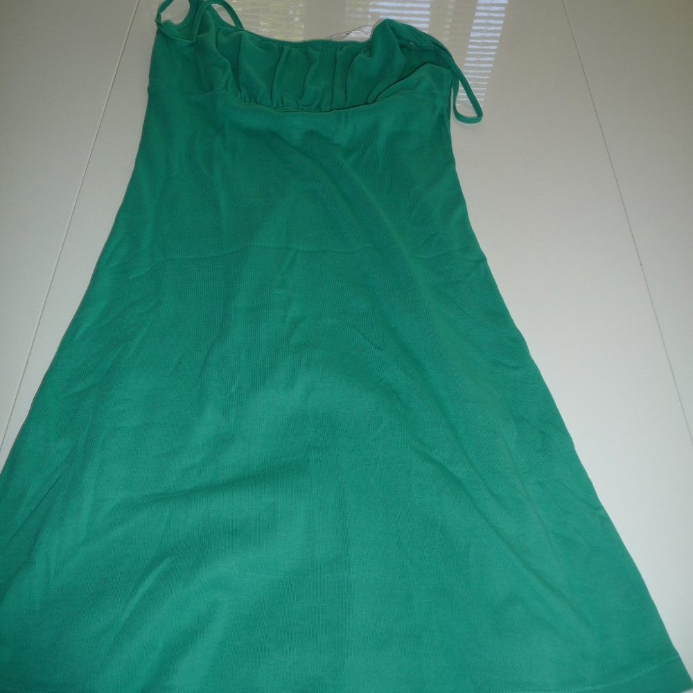 CLOTHES MINDED NEW WOMEN emerald green cotton sundress size small